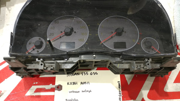 03 04 JDM Nissan V35 G35 Gauge cluster speedometer